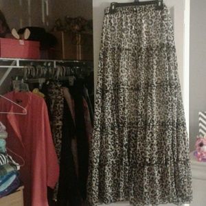 Flowy Leopard Skirt